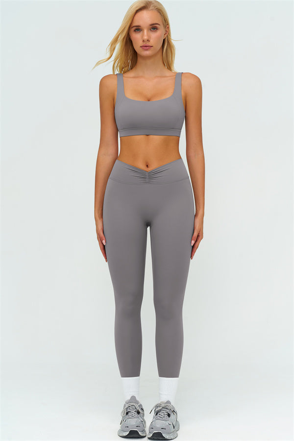 The Lushness V-Back Sports Bra Leggings 2-Piece Set