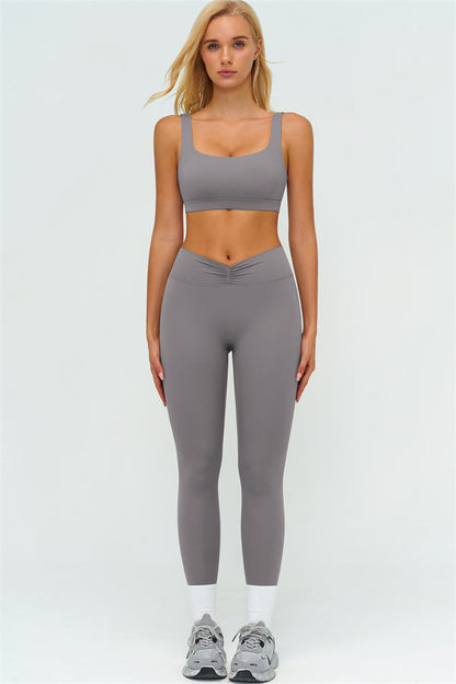 The Lushness V-Back Sports Bra Leggings 2-Piece Set