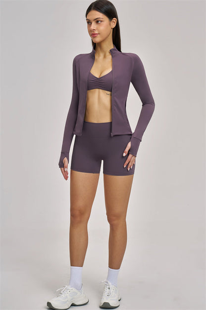 The Swoon Jacket Sports Bra Shorts 3-Piece Set