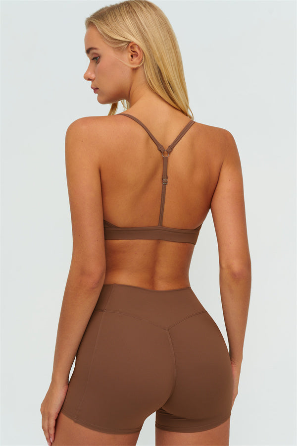 The Lushness Y-Back Sports Bra Shorts 2-Piece Set