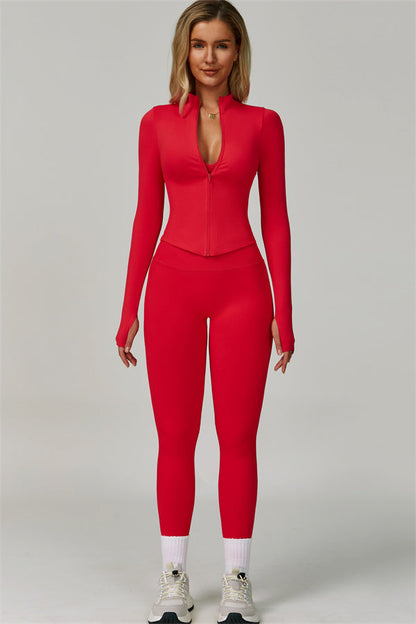 The Empower Jacket Sports Bra Leggings 3-Piece Set