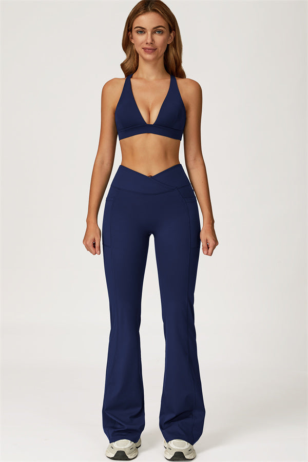 The Glacier Sports Bra Flared Leggings 2-Piece Set
