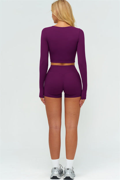 The Lushness Long Sleeve Crop top
