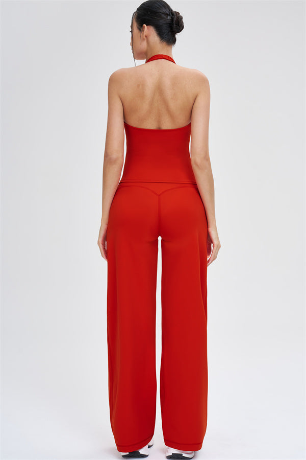 The Stride Crop Top Straight Leg Pants 2-Piece Set