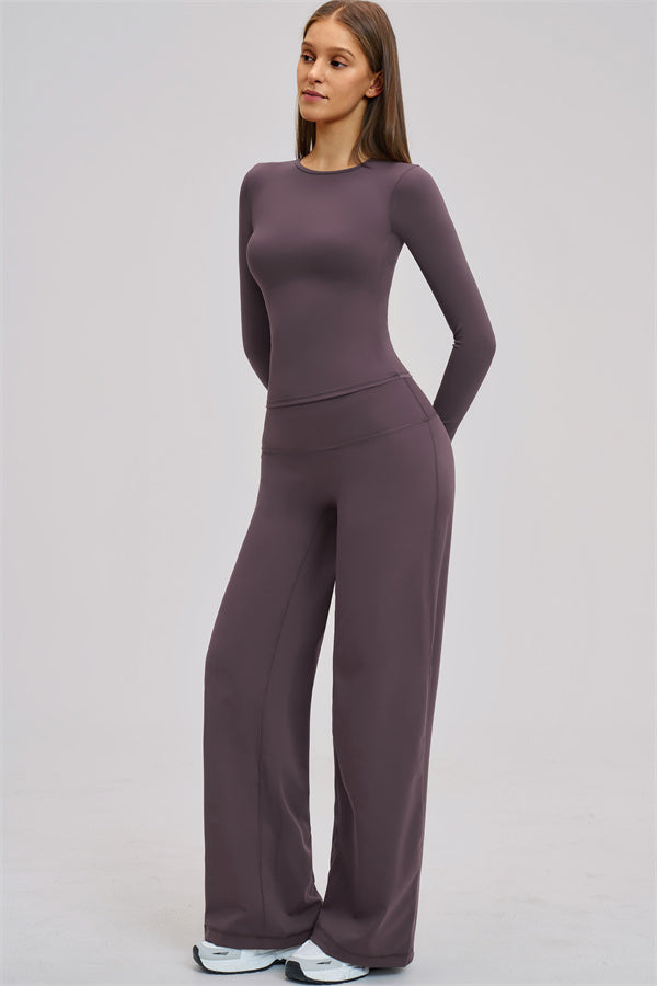 The Dynamic Long Sleeve T-shirt Straight Leg Pants 2-Piece Set
