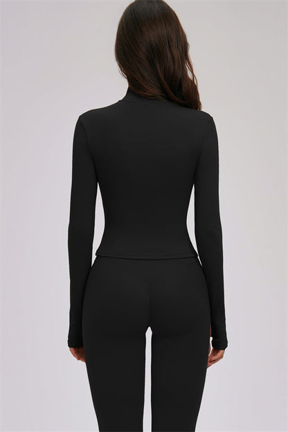 The Kinetic Zip Jacket Cross Back Sports Bra Leggings 3-Piece Set
