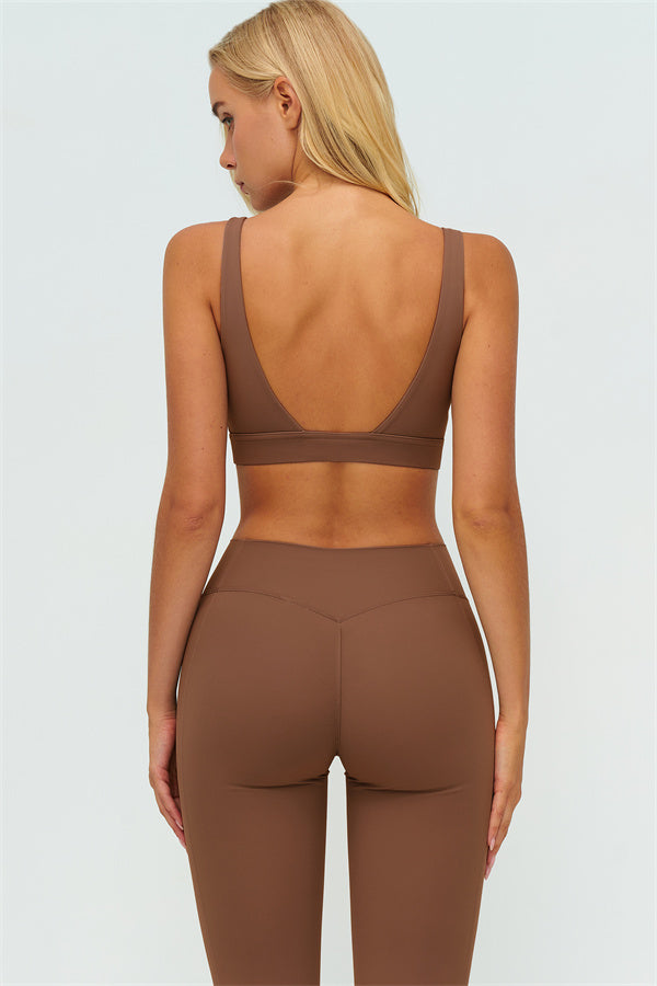The Lushness V-Back Sports Bra Leggings 2-Piece Set