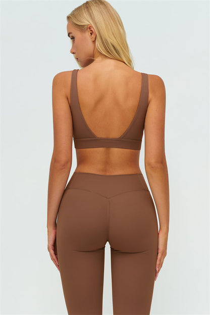 The Lushness V-Back Sports Bra Leggings 2-Piece Set