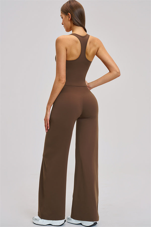 The Dynamic Crop Top Straight Leg Pants 2-Piece Set