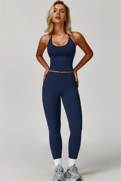 The Surge Halter Crop Top Leggings 2-Piece Set