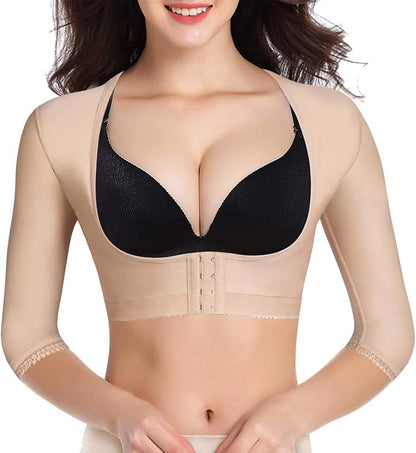 BRABIC Upper Arm Shaper Post Surgical Slimmer Compression Sleeves Posture Corrector Tops Shapewear for Women