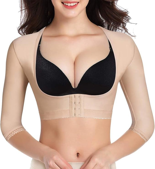 BRABIC Upper Arm Shaper Post Surgical Slimmer Compression Sleeves Posture Corrector Tops Shapewear for Women