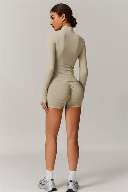 The Nova Luxe Jacket Sports Bra Shorts 3-Piece Set