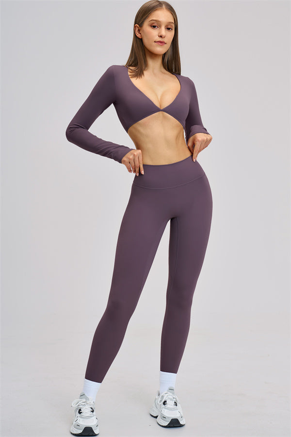 The Zestful Long Sleeve Crop Top