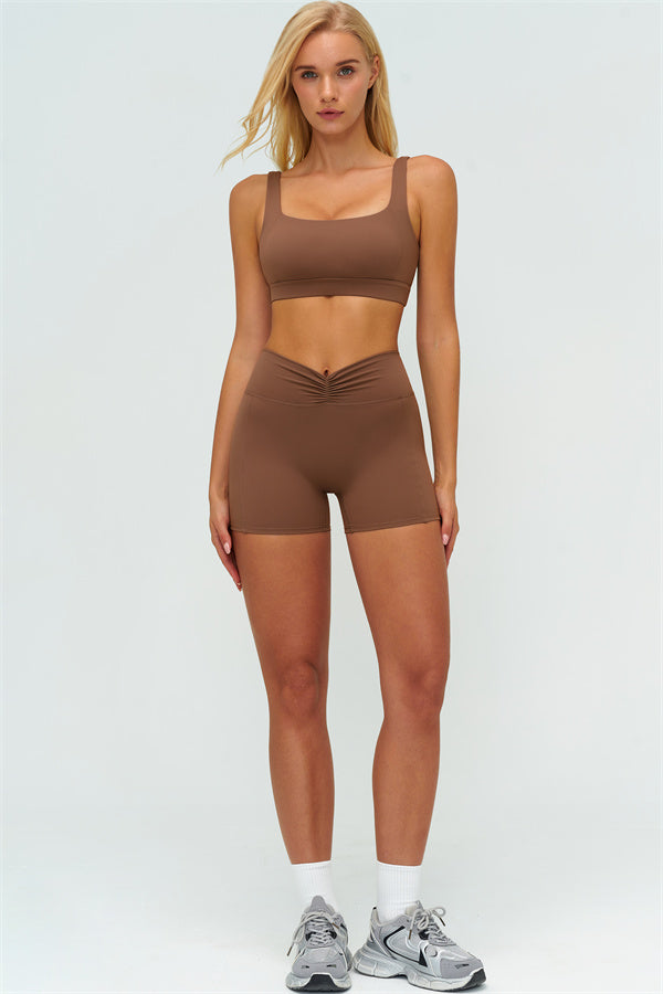 The Lushness V-Back Sports Bra Shorts 2-Piece Set