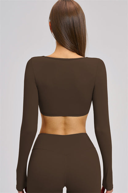 The Zestful Long Sleeve Crop Top
