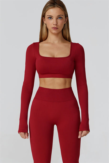 The Reign Long Sleeve Crop Top Leggings 2-Piece Set