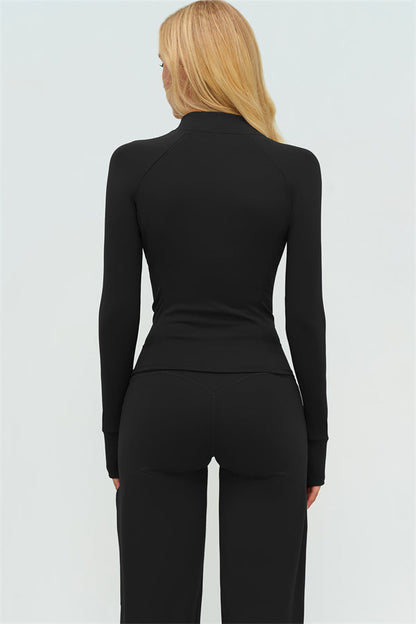 The Twirl Zip Jacket Halter Tank Top New Straight Leg Pants 3-Piece Set