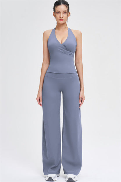The Stride Crop Top Straight Leg Pants 2-Piece Set