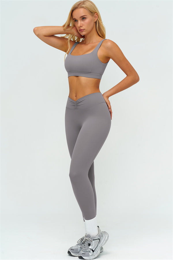 The Lushness V-Back Sports Bra Leggings 2-Piece Set