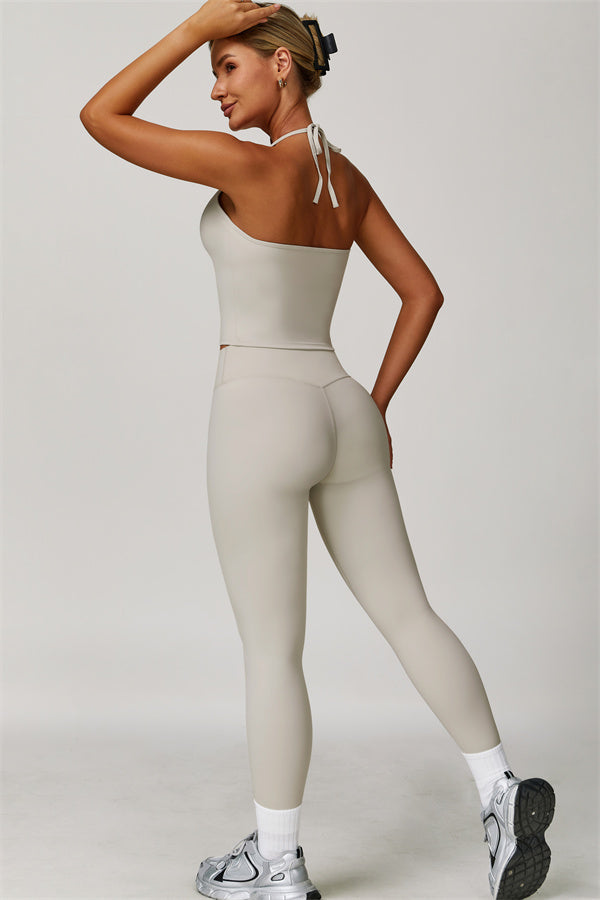 The Surge Halter Crop Top Leggings 2-Piece Set