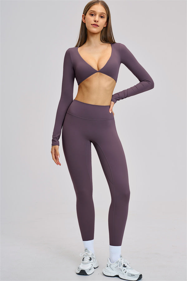 The Zestful Long Sleeve Crop Top