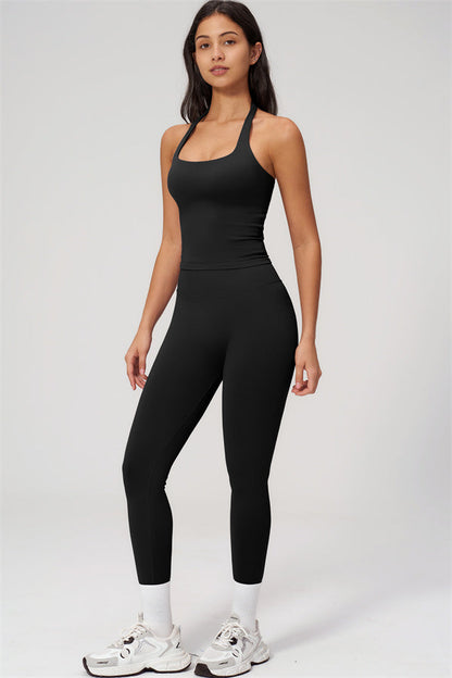 The Empower Halter Crop Top Leggings 2-Piece Set