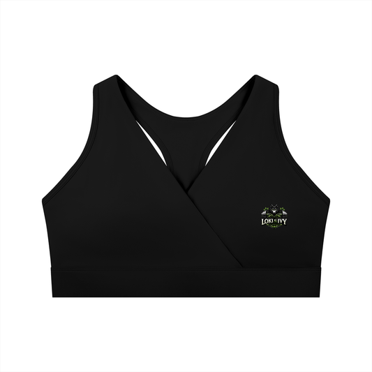 Loki & Ivy Women's Crossover V-Neck Sports Bra