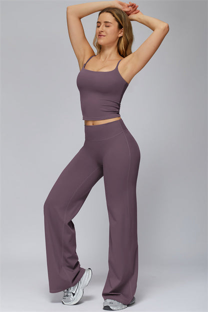 The FlexCore Crop Tank Flared Leggings 2-Piece Set