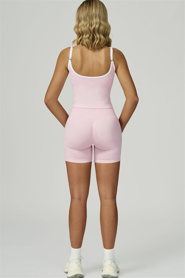 The Prime Line Crop Top Shorts 2-Piece Set