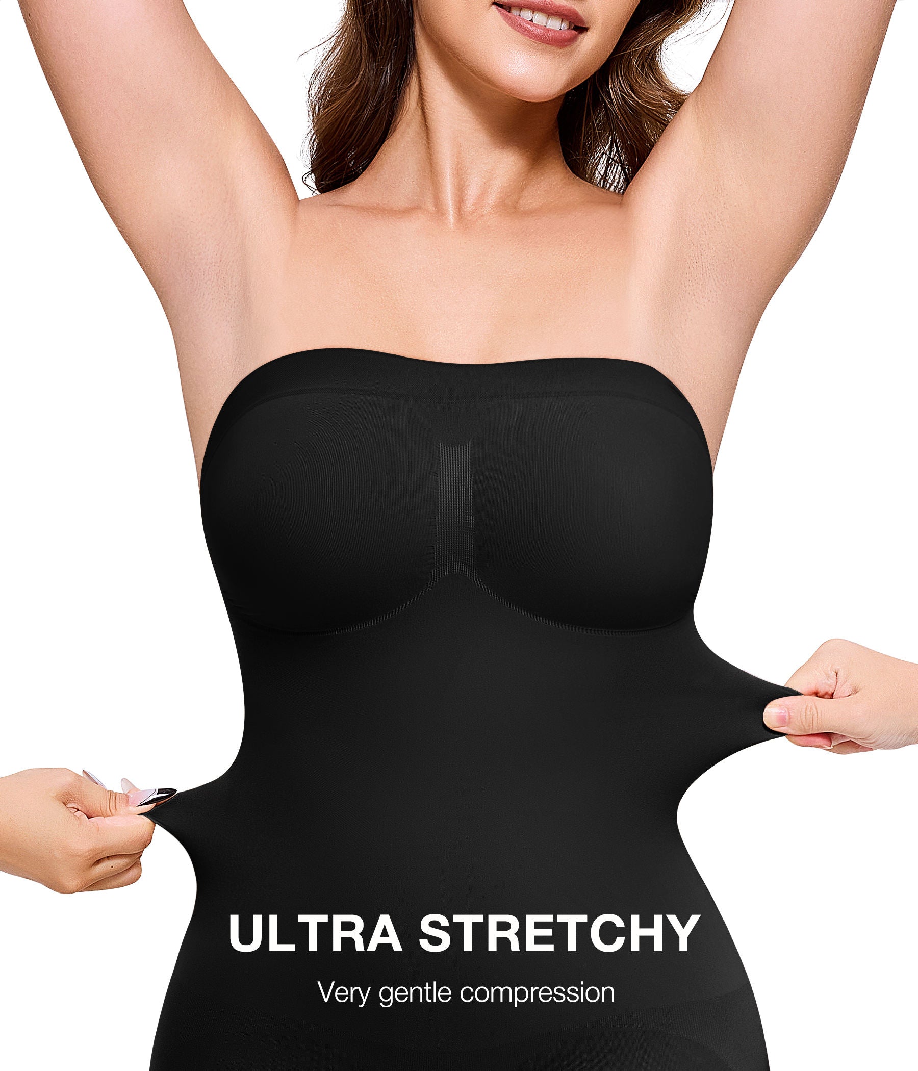 Women’s Seamless Bodysuit Shapewear – Detachable Strap Butt Lifter with Firm Tummy Control