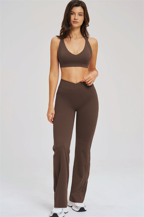 The Sizzle Sports Bra Flared Leggings 2-Piece Set
