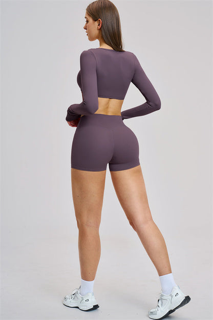 The Zestful Long Sleeve Crop Top