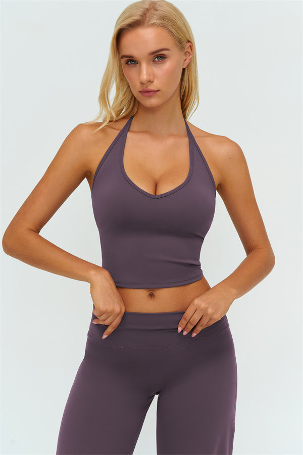 The Twirl Halter Tank Top New Straight Leg Pants 2-Piece Set
