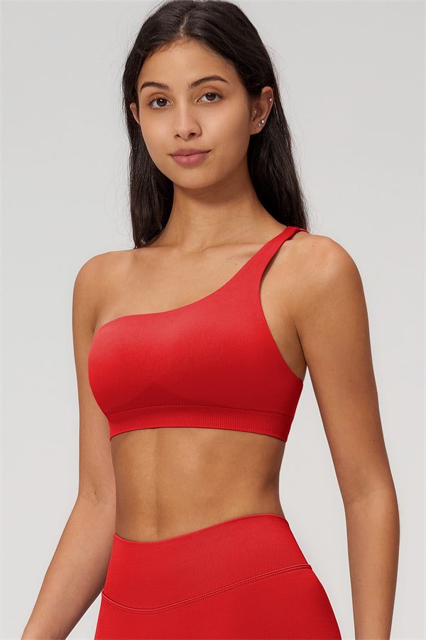 The Empower One-Shoulder Sports Bra Shorts 2-Piece Set