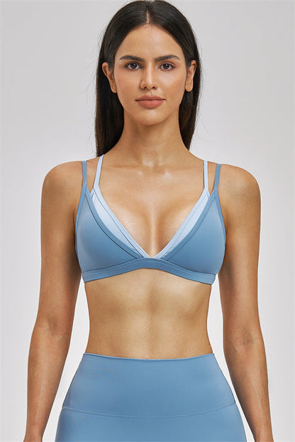 The Seraphine Layered V Sports Bra Leggings 2-Piece Set