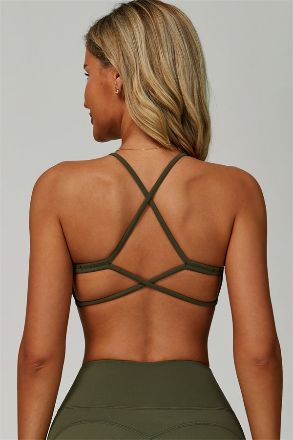 The Bold Cross Back Sports Bra Flared Leggings 2-Piece Set
