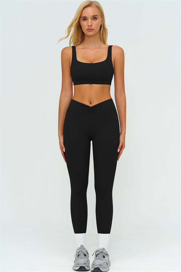 The Lushness V-Back Sports Bra Leggings 2-Piece Set