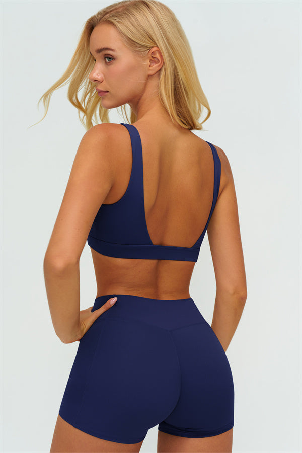 The Lushness V-Back Sports Bra Shorts 2-Piece Set