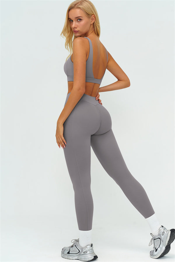 The Lushness V-Back Sports Bra Leggings 2-Piece Set