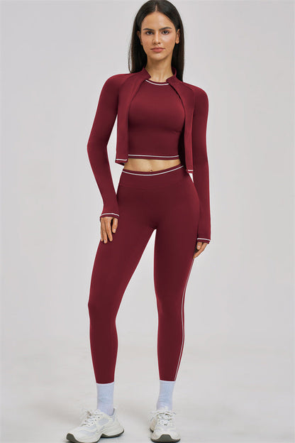The Unbound Jacket Crop Top Leggings 3-Piece Set