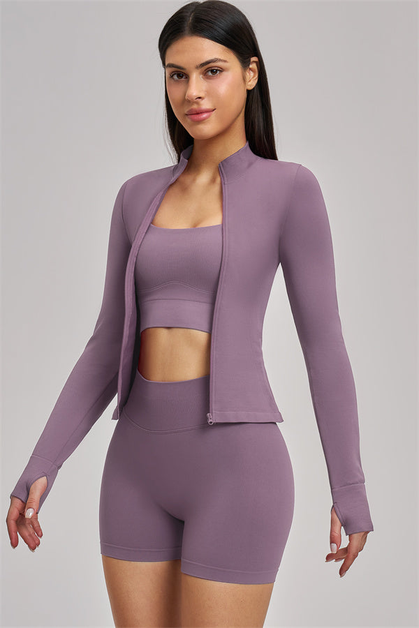 The Vision Jacket Sports Bra Shorts 3-Piece Set