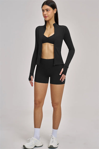 The Swoon Jacket Sports Bra Shorts 3-Piece Set
