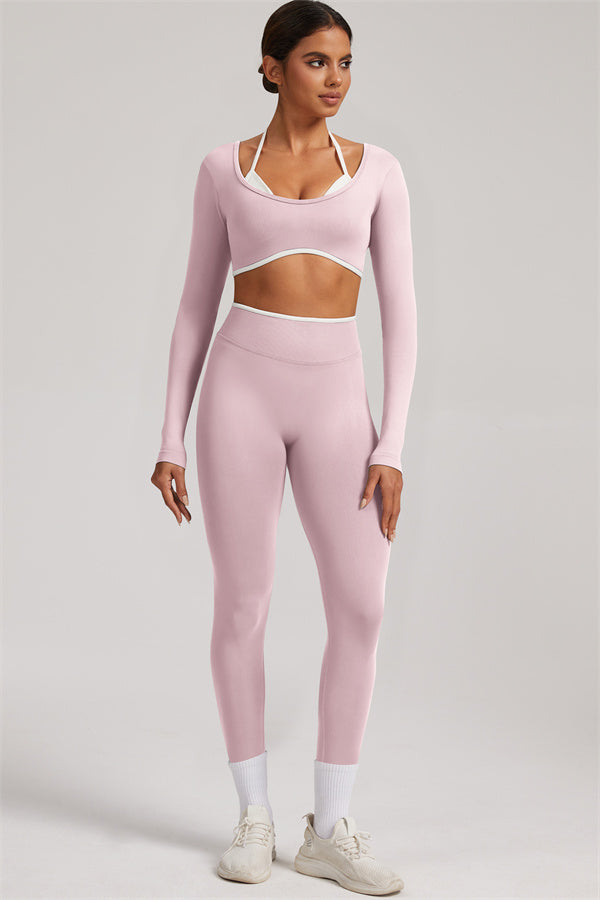 The Elevate Long Sleeve Crop top Leggings 2-Piece Set