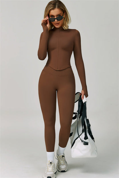 The Empower Jacket Sports Bra Leggings 3-Piece Set