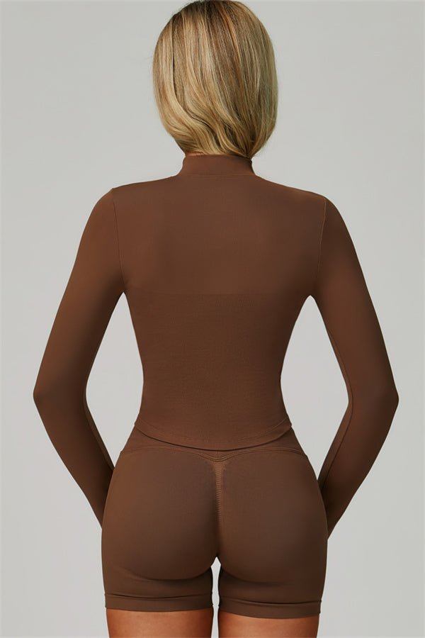 The Empower Jacket Sports Bra Shorts 3-Piece Set