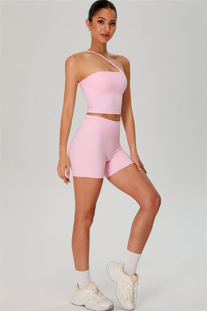The Jewel One-Shoulder Crop Top Shorts 2-Piece Set