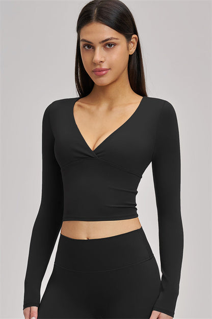The Swoon Long Sleeve Crop top Shorts 2-Piece Set