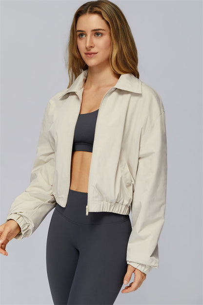 The Elle Form Crop Zip Jacket