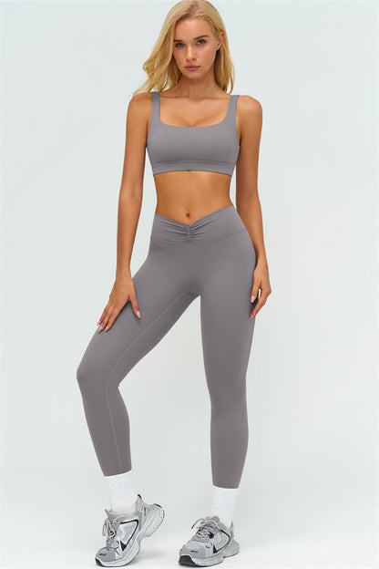 The Lushness V-Back Sports Bra Leggings 2-Piece Set